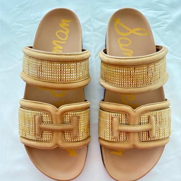 Sam Edelman Rowan Footbed Sandal NEW (never worn) List Price $120 Sand Dune - Picture 3 of 5